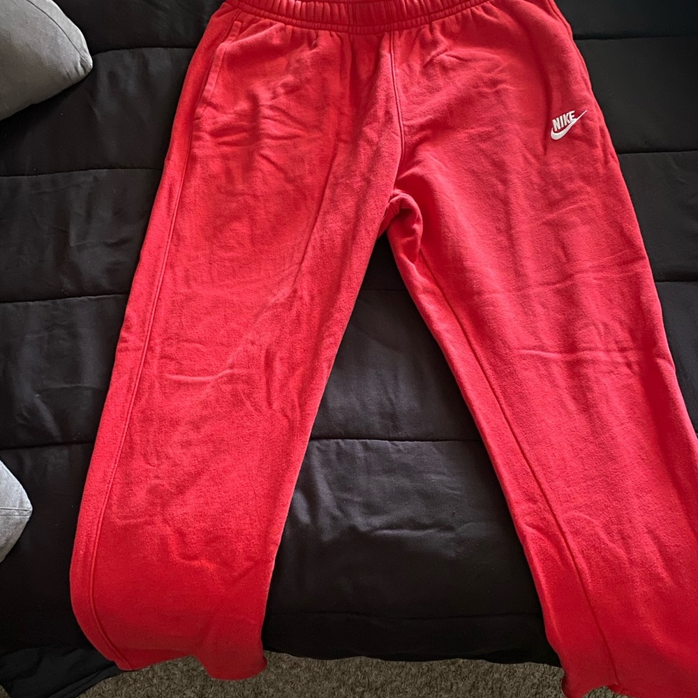 Red, Nike, Sweatpants